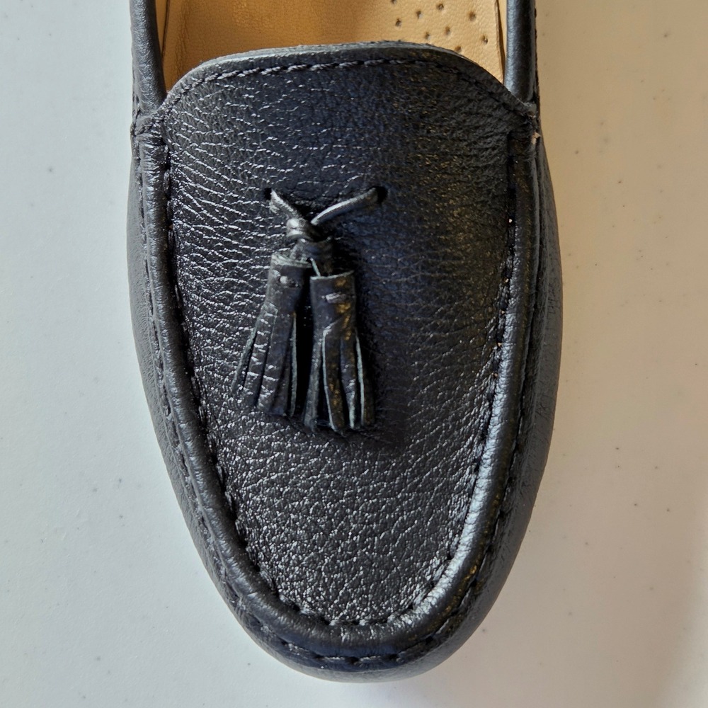 Marc Joseph New York Riviera Black Pebbled Leather Tassel Loafers Womens 7.5 - Picture 2 of 9